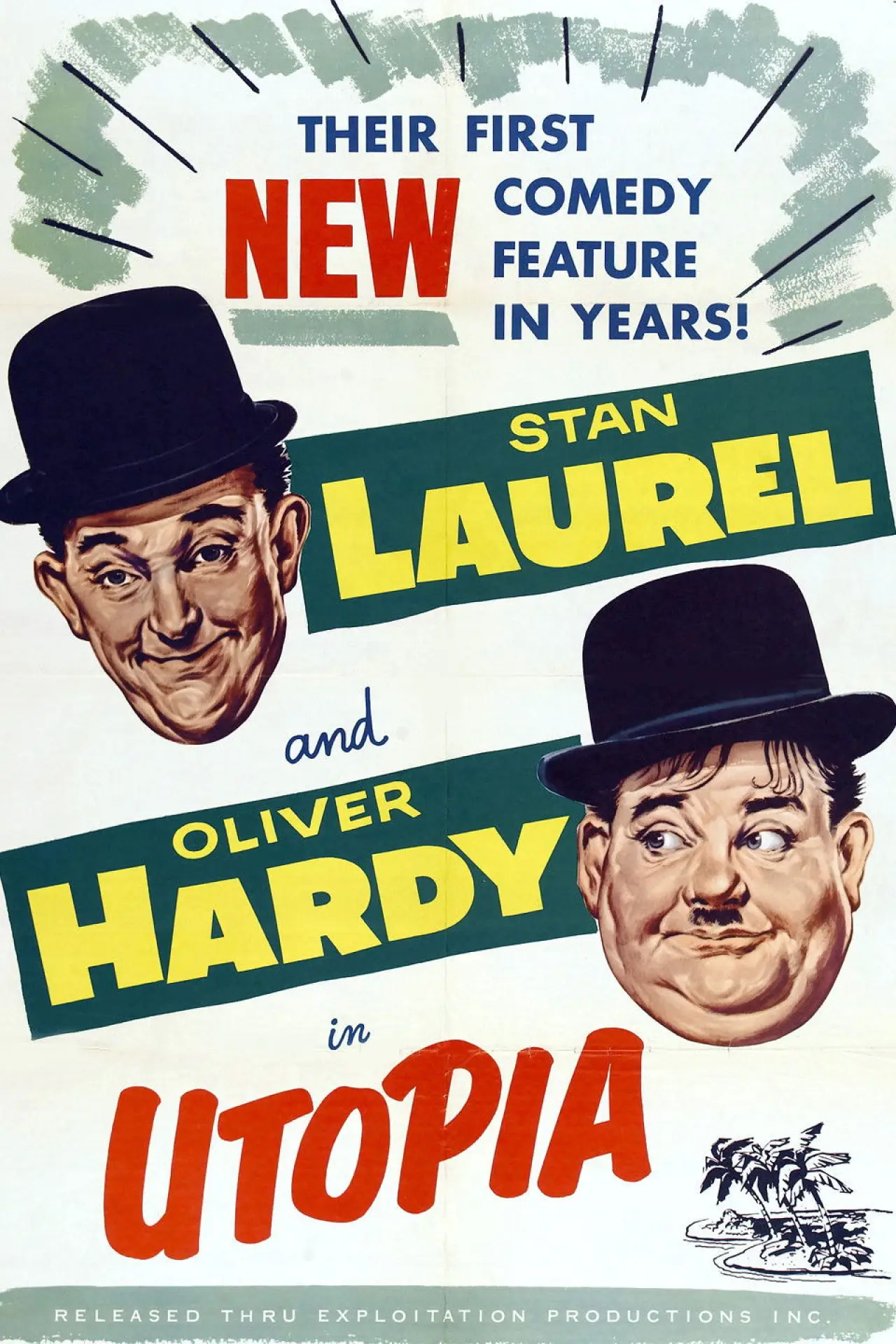 Plakat filmowy "Flip i Flap na bezludnej wyspie"
