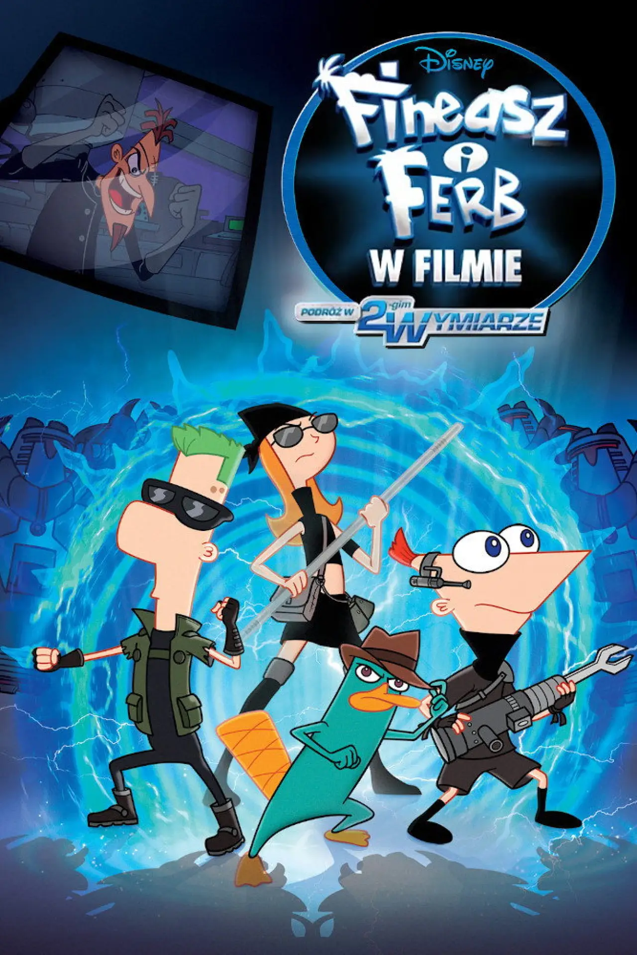 Plakat filmowy "Fineasz i Ferb: Podróż w 2-gim wymiarze"