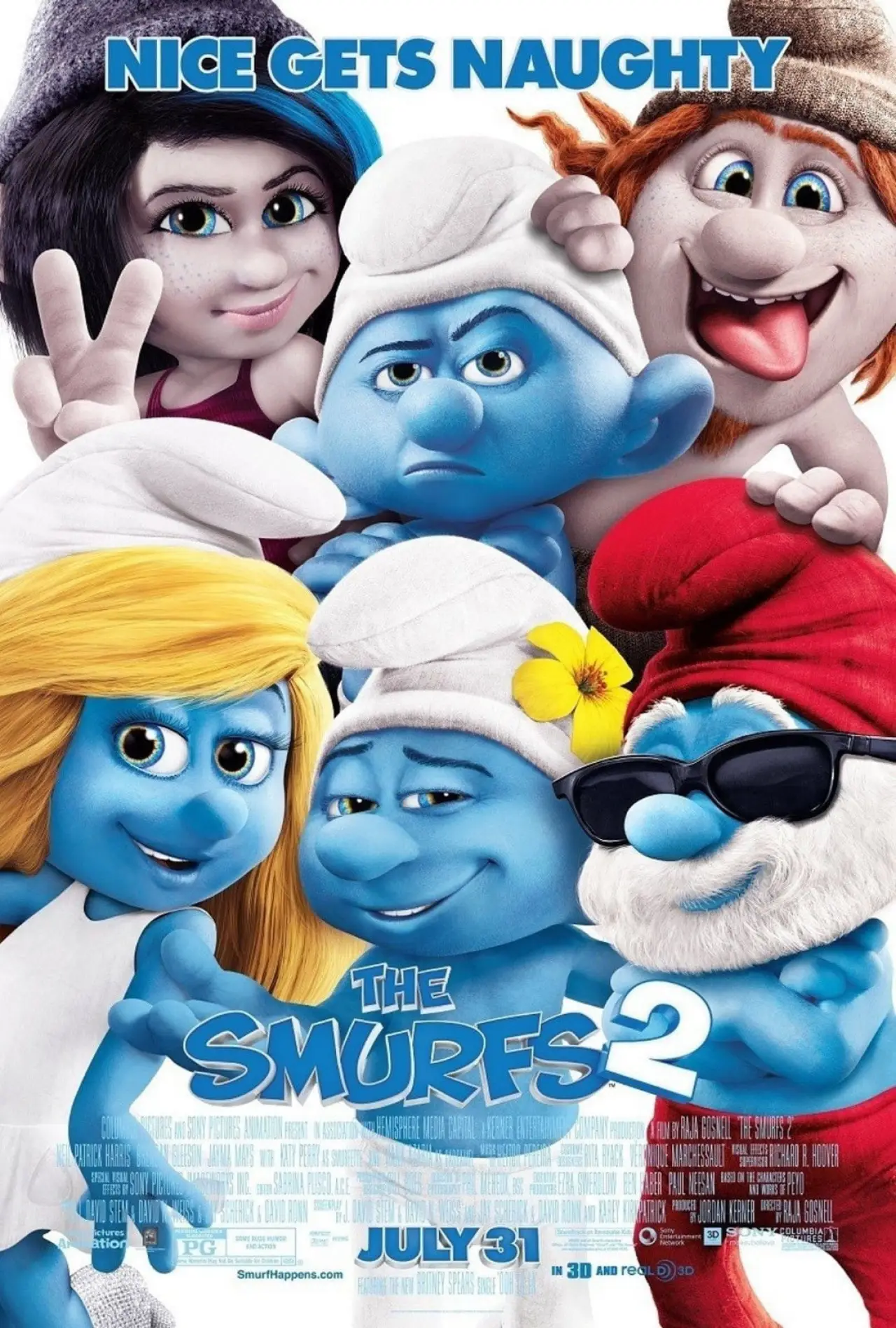 Plakat filmowy "Smerfy 2"