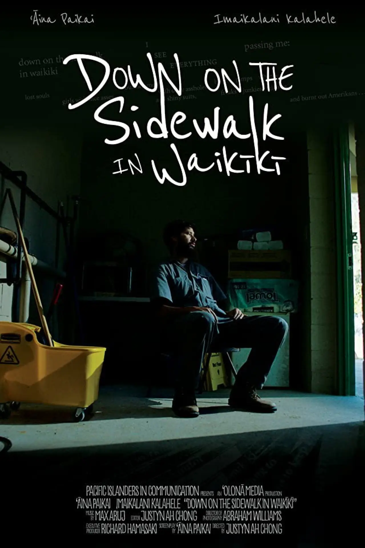 Plakat filmowy "Down on the Sidewalk in Waikiki"