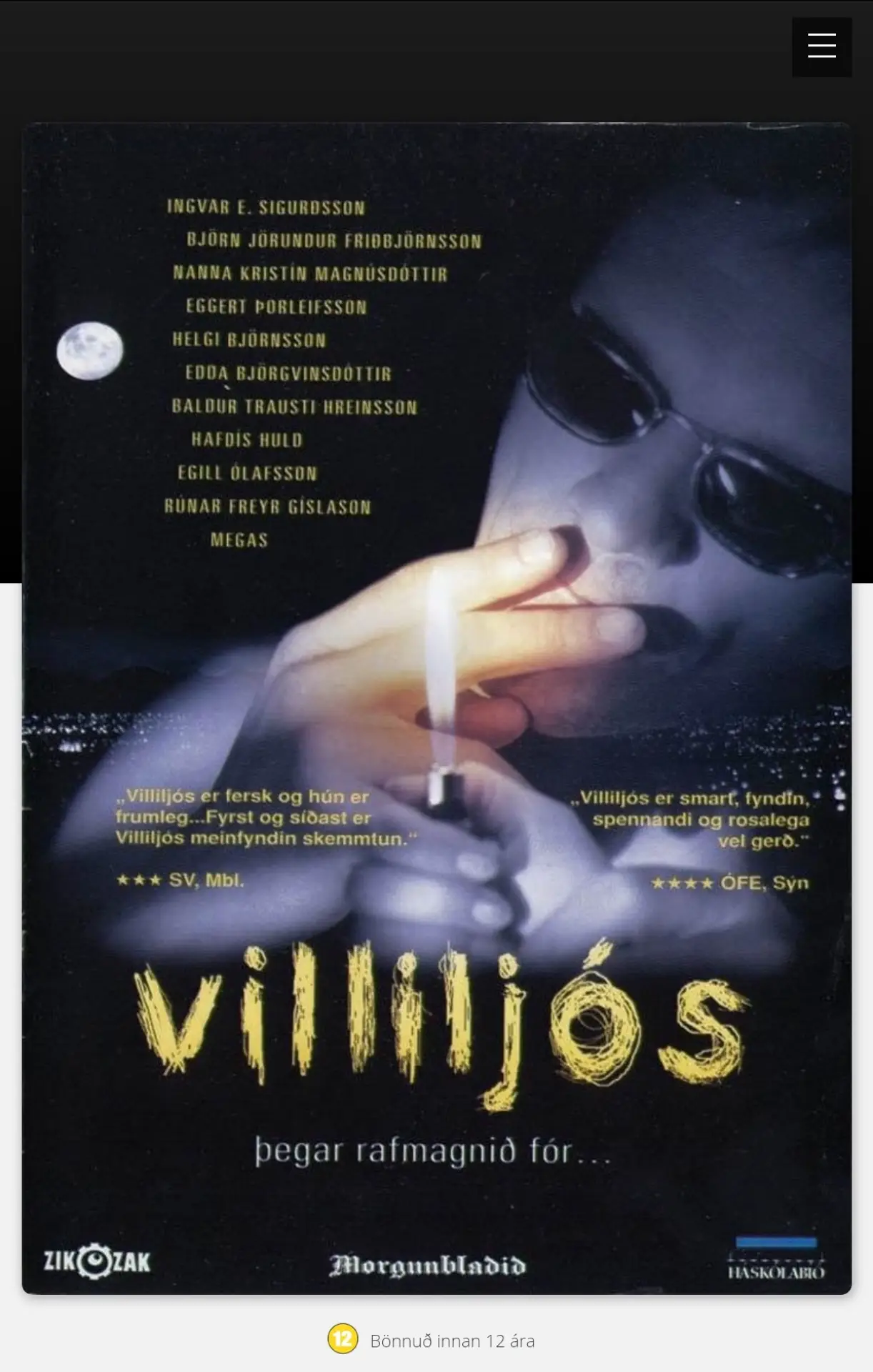 Plakat filmowy "Villiljós"
