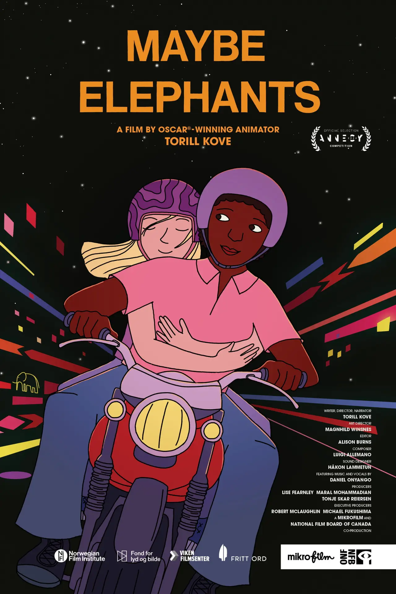 Plakat filmowy "Kanskje det var Elefanter"