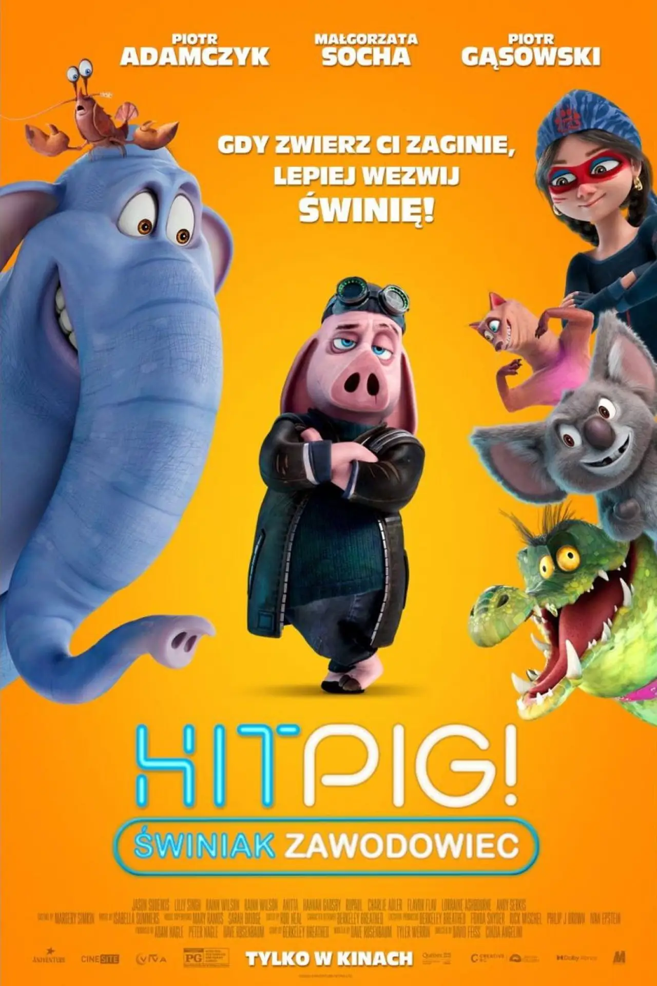 Plakat filmowy "Hitpig! Świniak zawodowiec"