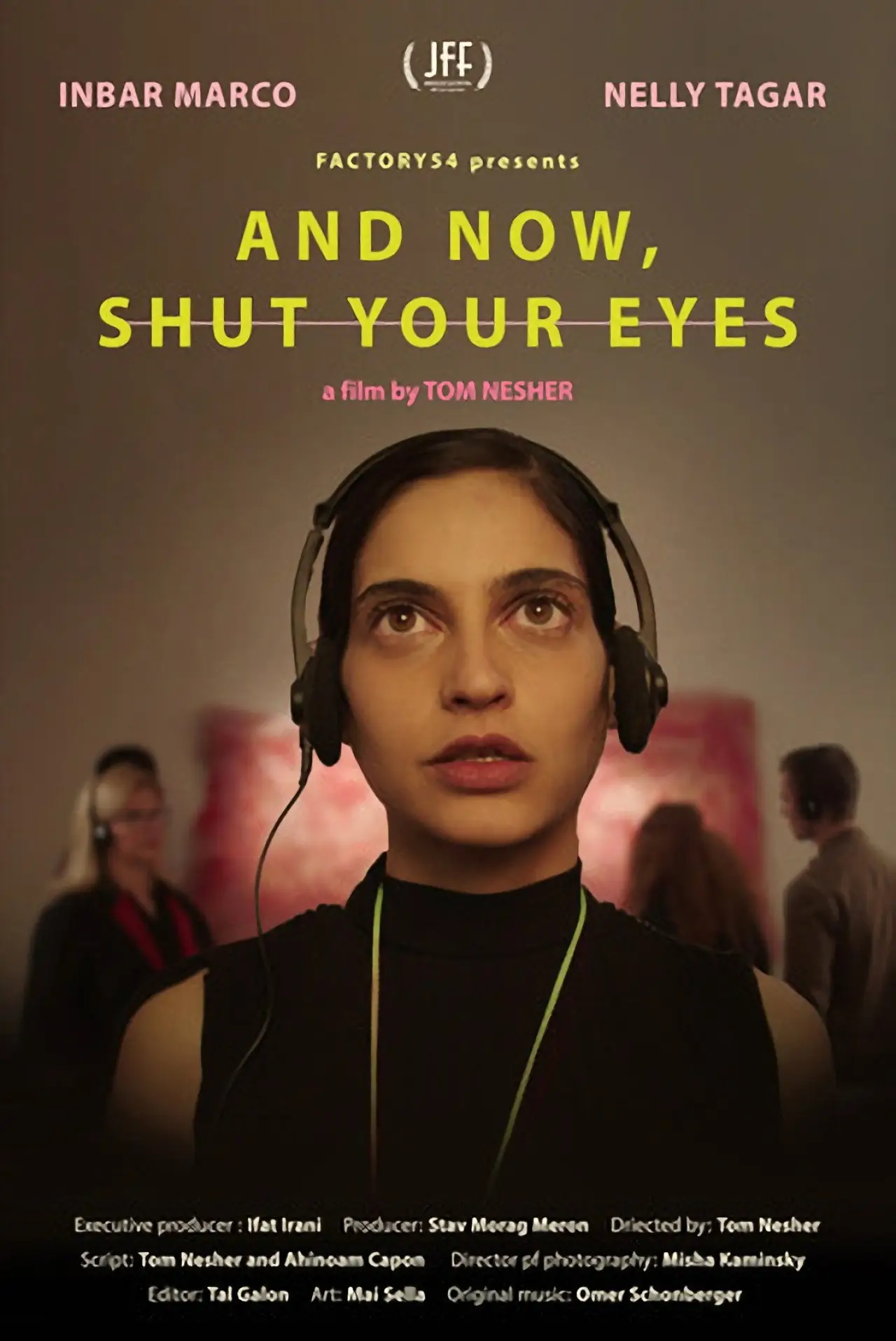Plakat filmowy "ועכשיו לעצום עיניים"