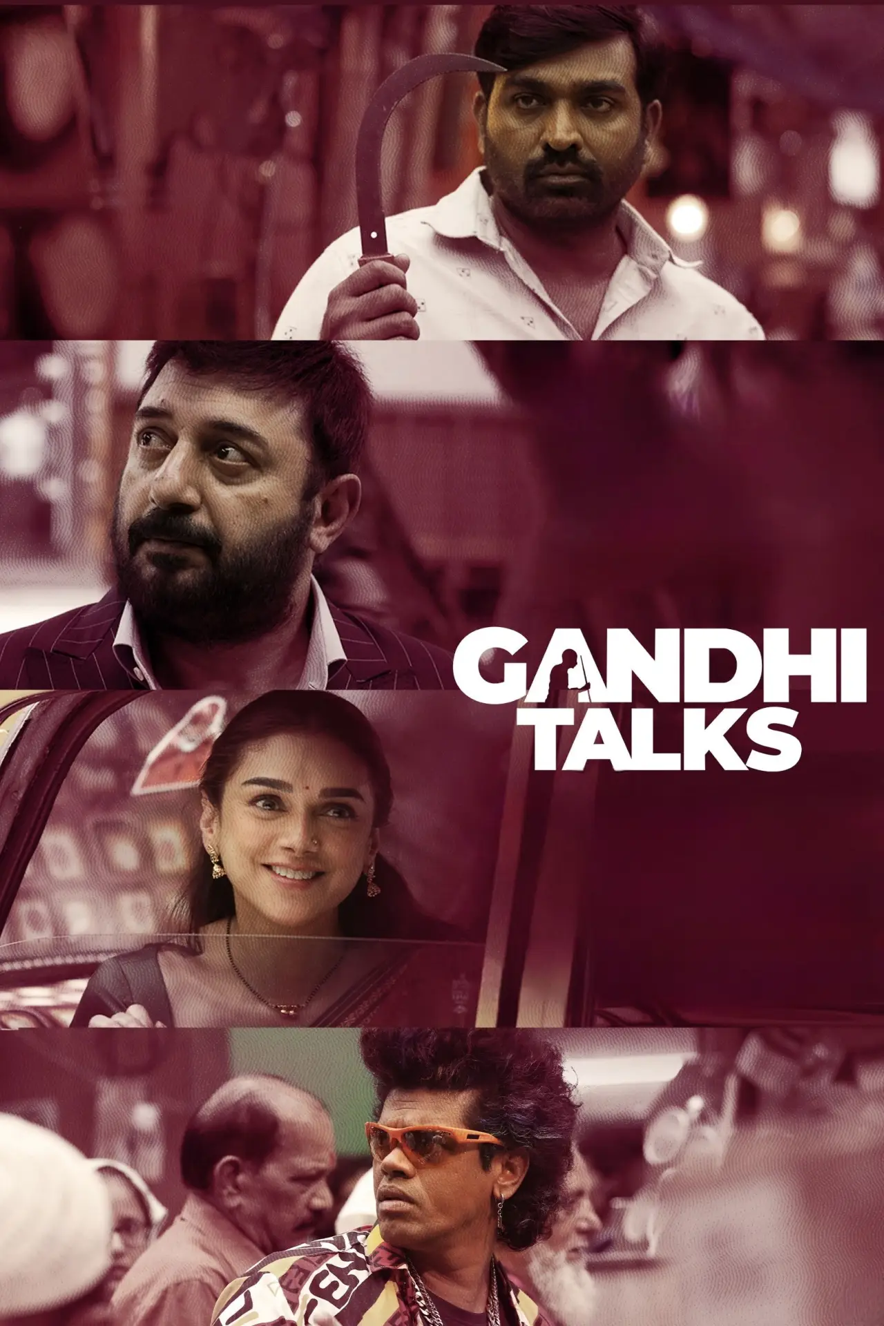 Plakat filmowy "Gandhi Talks"