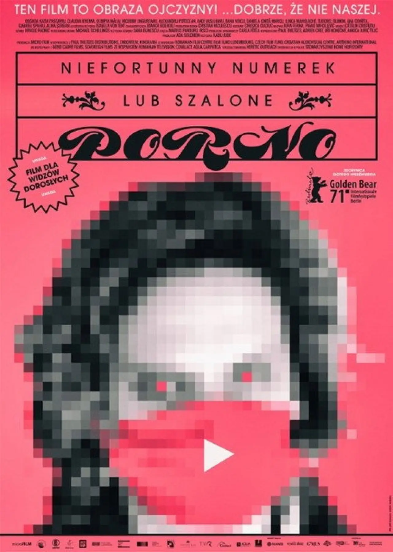 Plakat filmowy "Niefortunny numerek lub szalone porno"