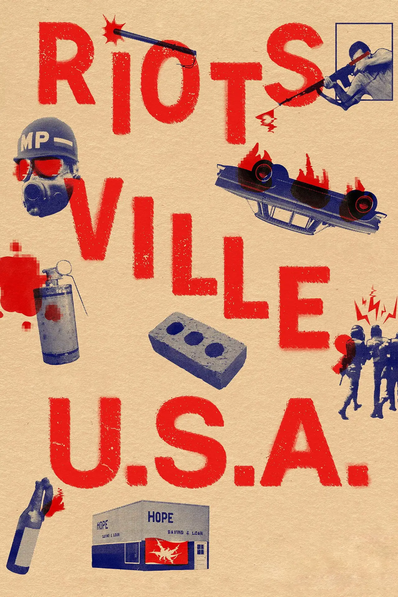 Plakat filmowy "Riotsville, USA"