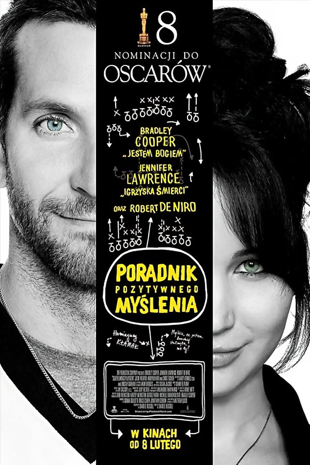Plakat filmowy "Poradnik pozytywnego myślenia"