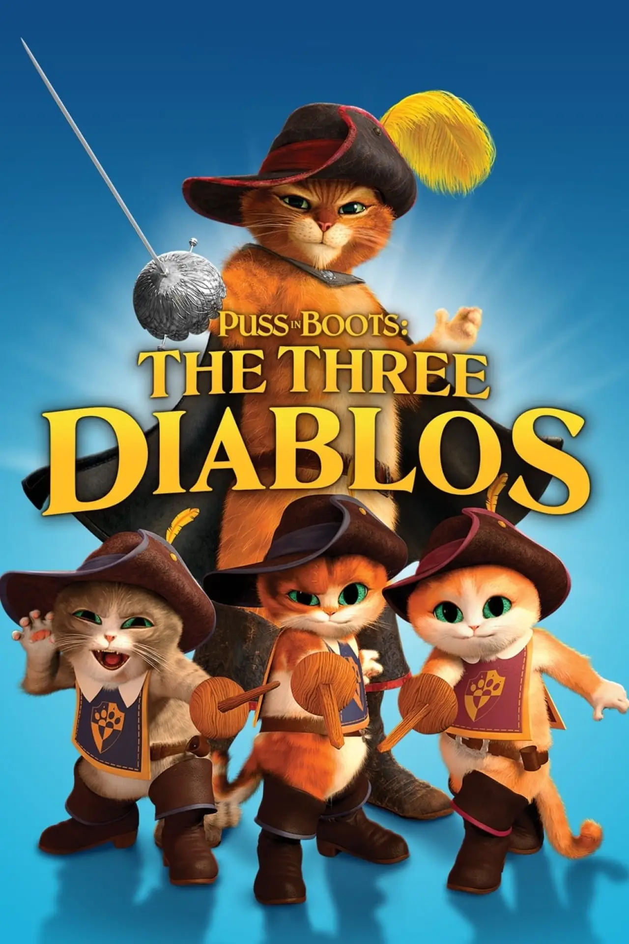 Plakat filmowy "Kot w butach: Trzy diabły"