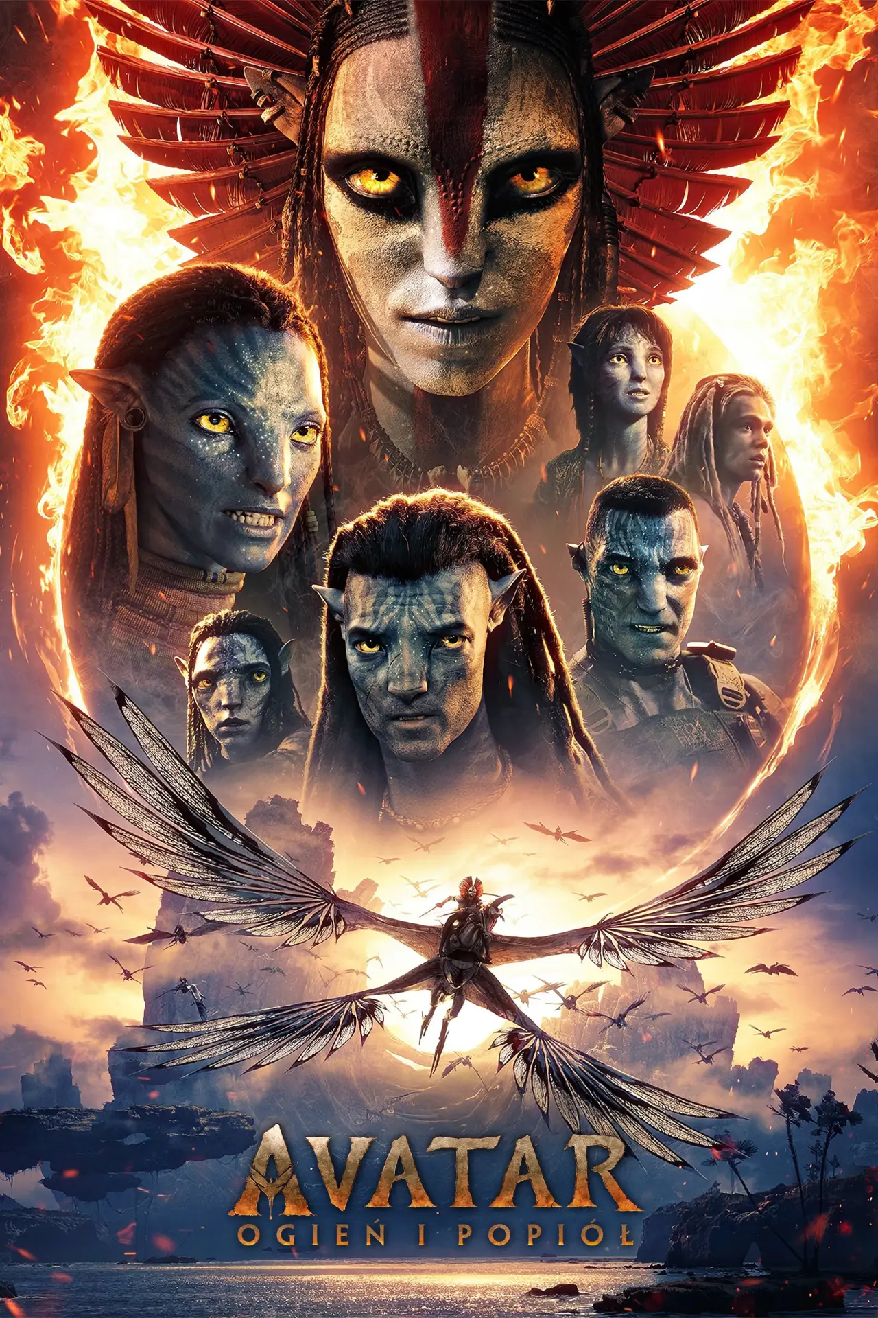 Plakat filmowy "Avatar: Ogień i popiół"