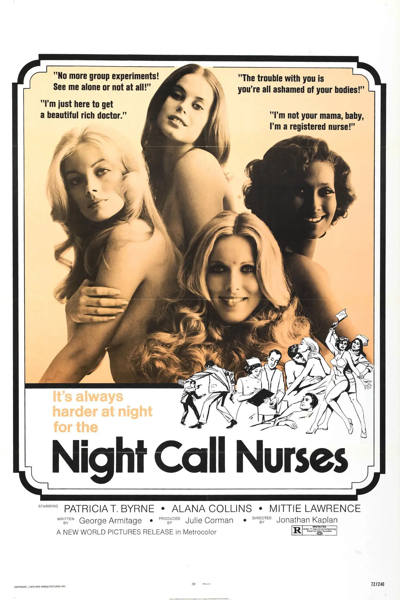 Plakat filmowy "Night Call Nurses"