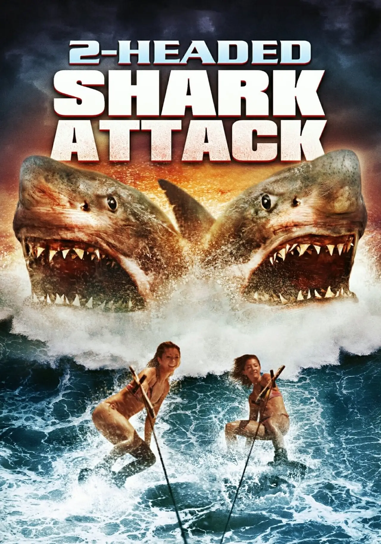 Plakat filmowy "Dwugłowy rekin atakuje"