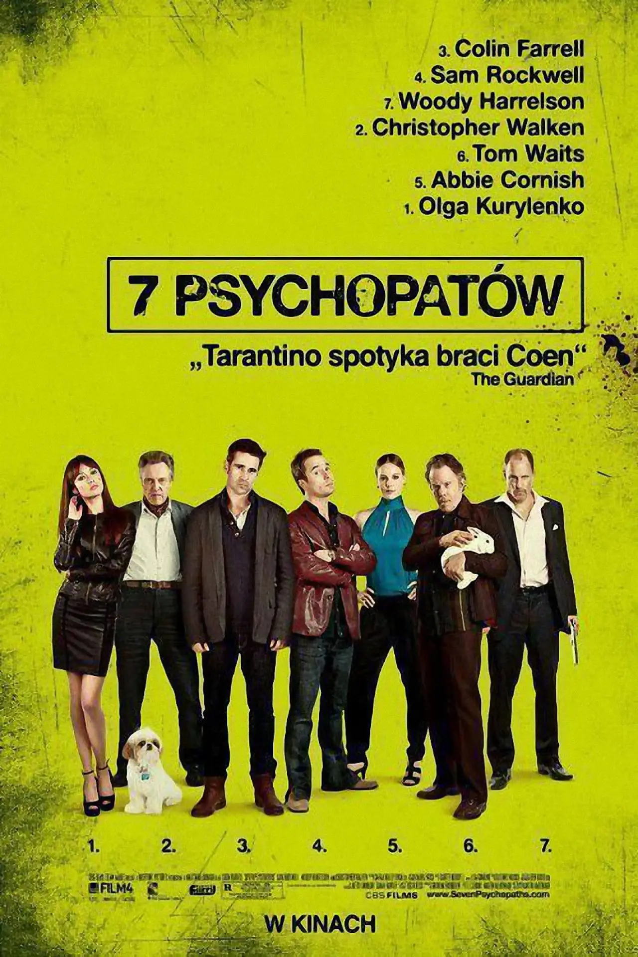 Plakat filmowy "7 psychopatów"