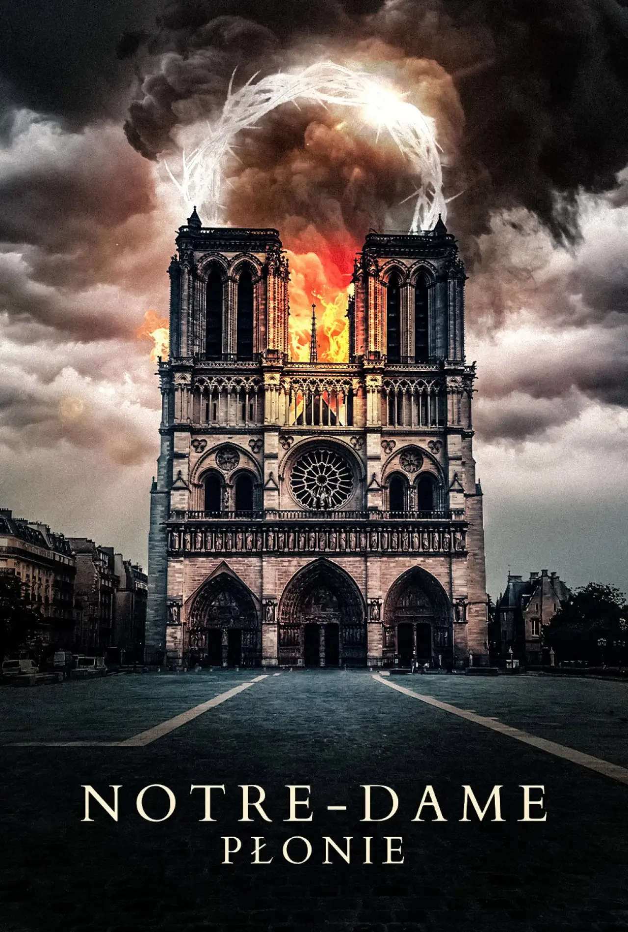 Plakat filmowy "Notre-Dame płonie"