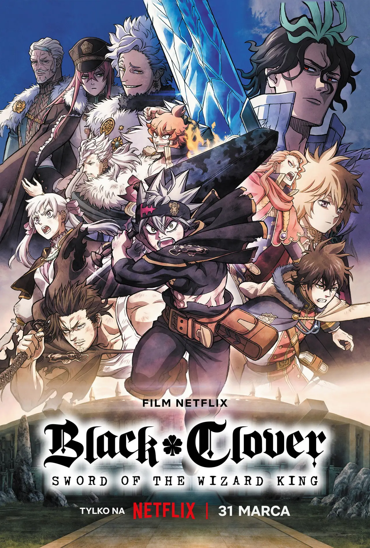 Plakat filmowy "Black Clover: Sword of the Wizard King"