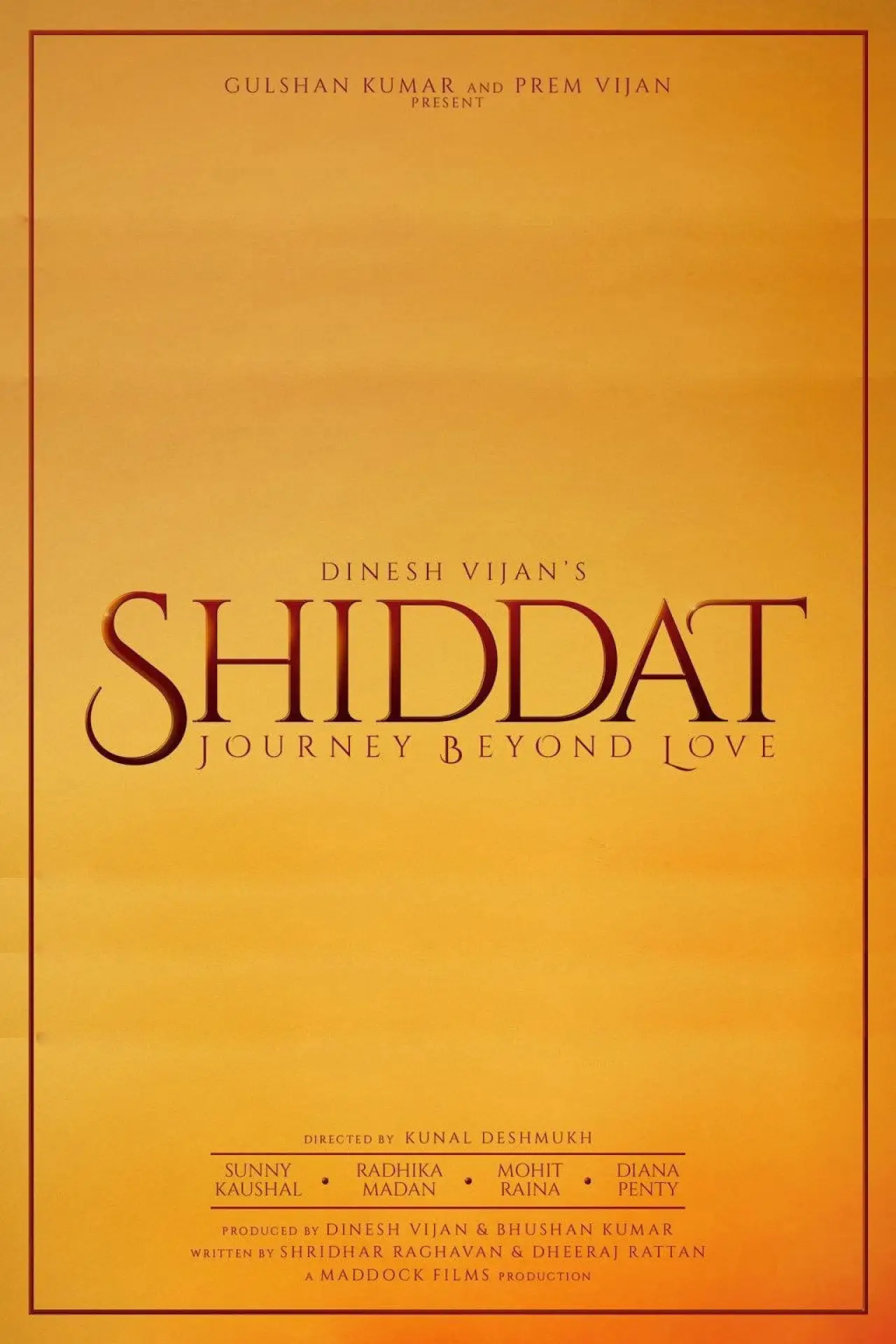Plakat filmowy "शिद्दत"