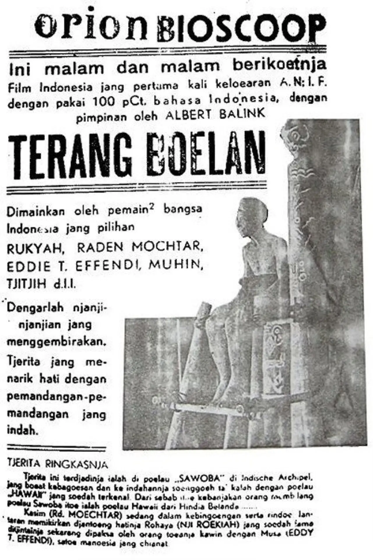 Plakat filmowy "Terang Boelan"