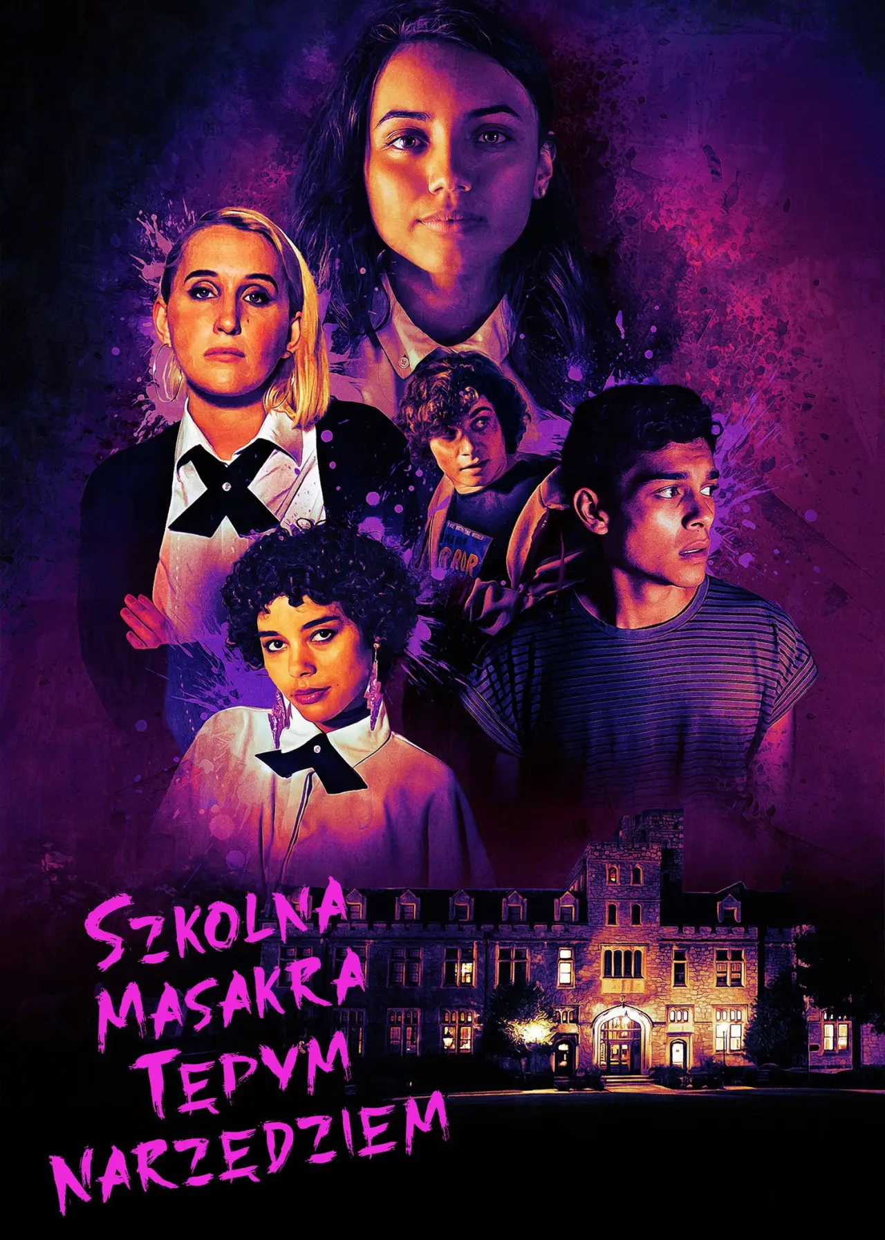 Plakat filmowy "Szkolna masakra tępym narzędziem"
