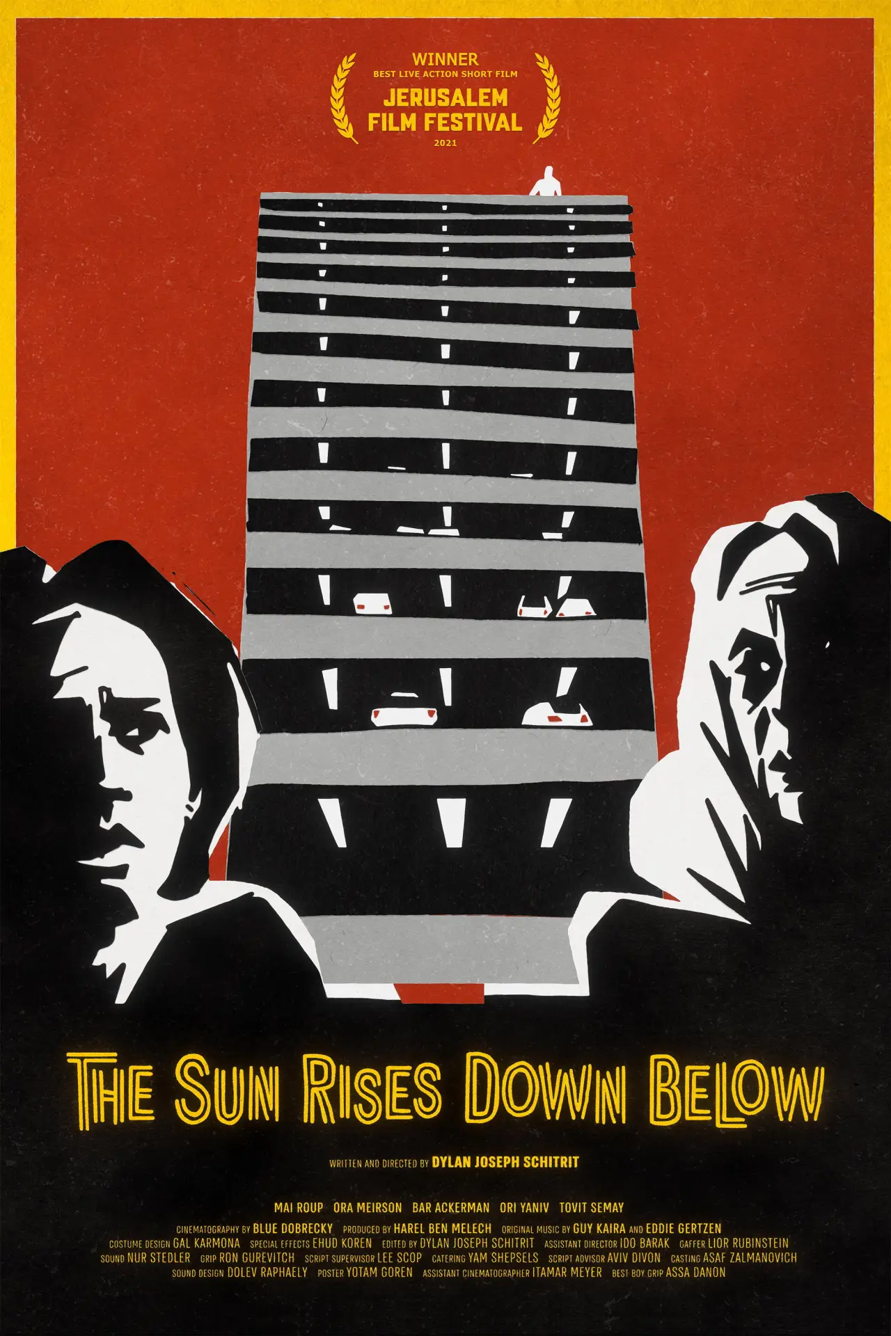 Plakat filmowy "שמש זורחת למטה"