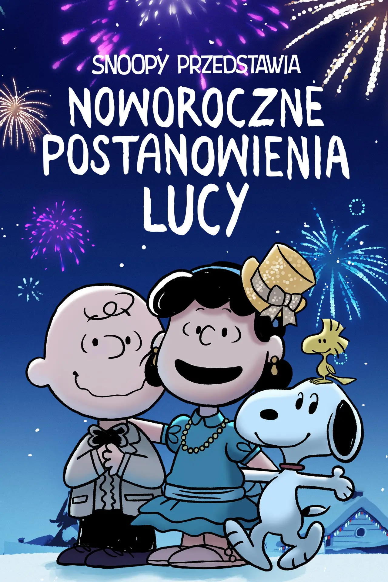 Plakat filmowy "Snoopy przedstawia: Noworoczne postanowienia Lucy"