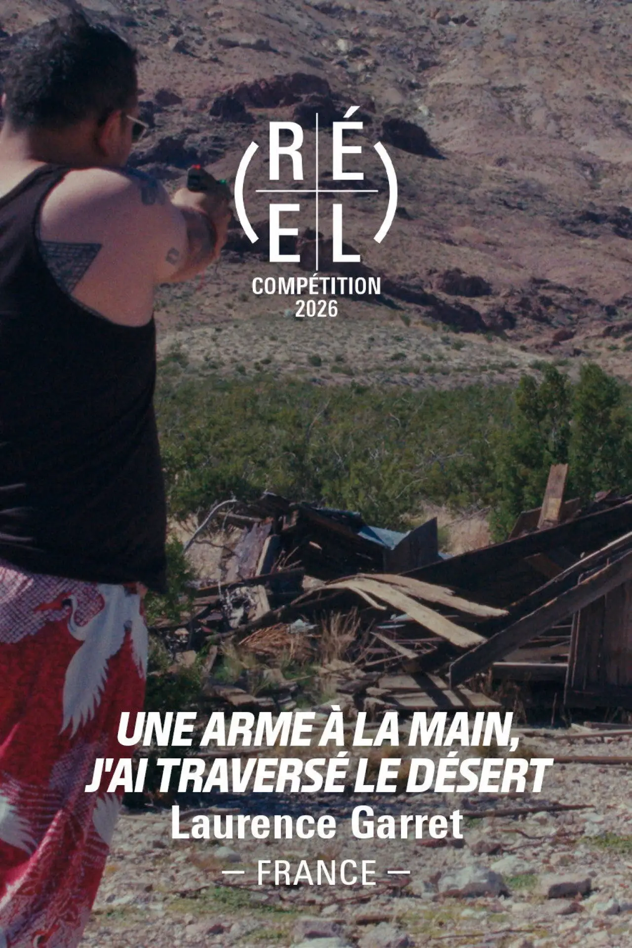 Plakat filmowy "Une arme à la main, j’ai traversé le désert"