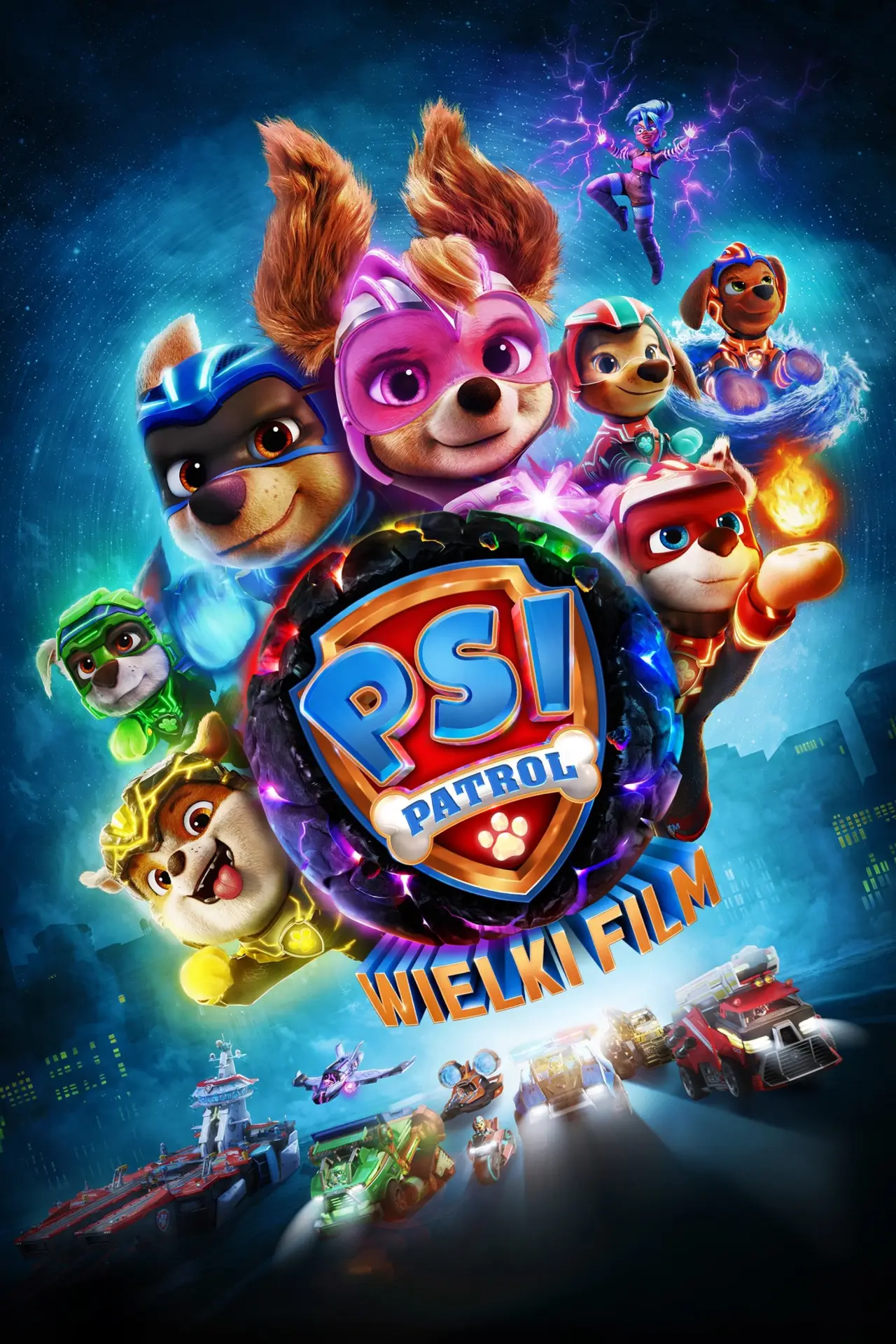 Plakat filmowy "Psi Patrol: Wielki film"