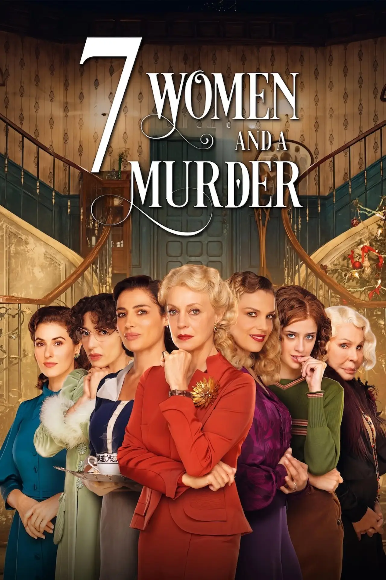 Plakat filmowy "7 kobiet i tajemnica"