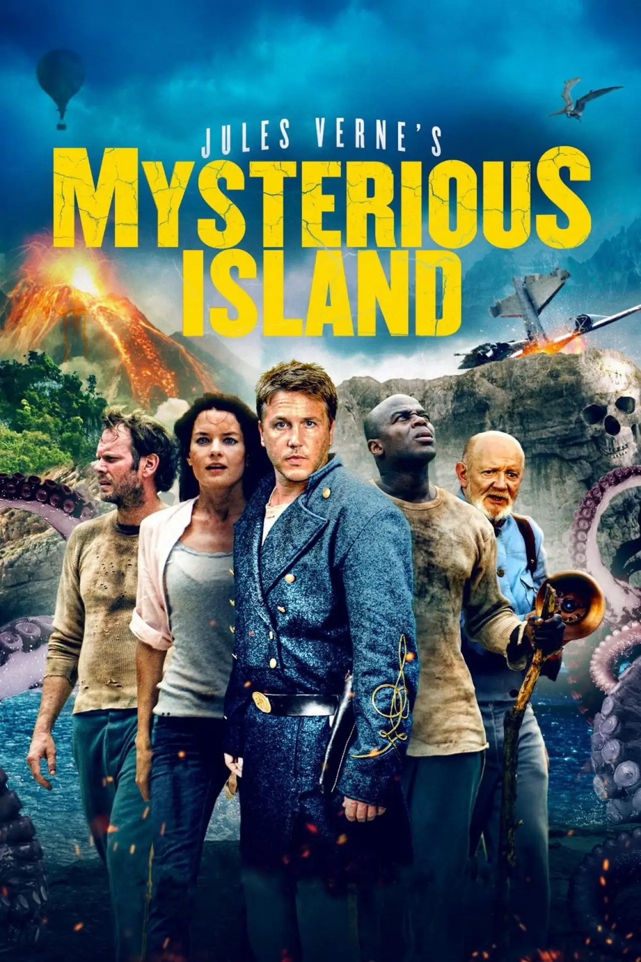 Plakat filmowy "Tajemnicza wyspa Juliusza Verne