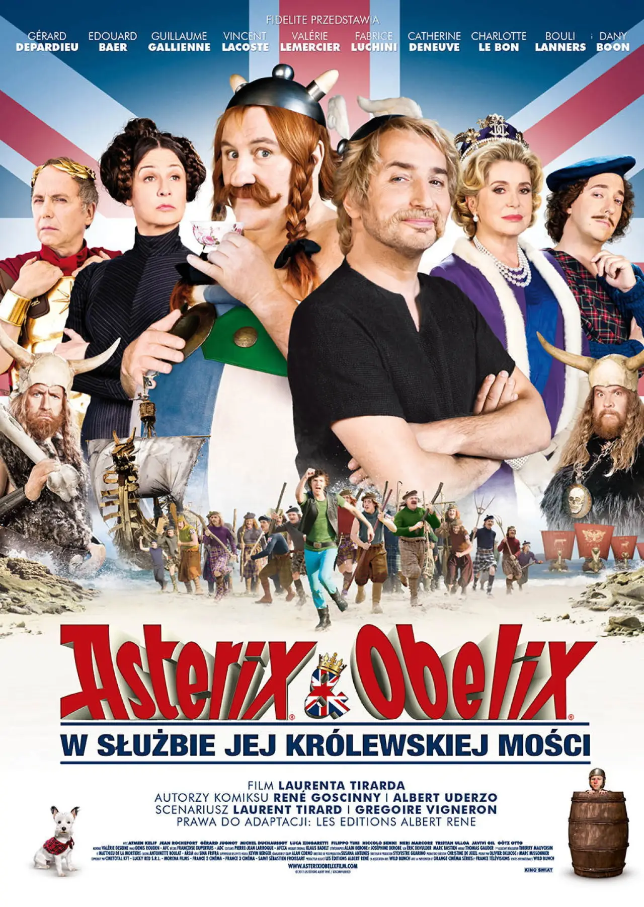 Plakat filmowy "Asteriks i Obeliks: W służbie Jej Królewskiej Mości"
