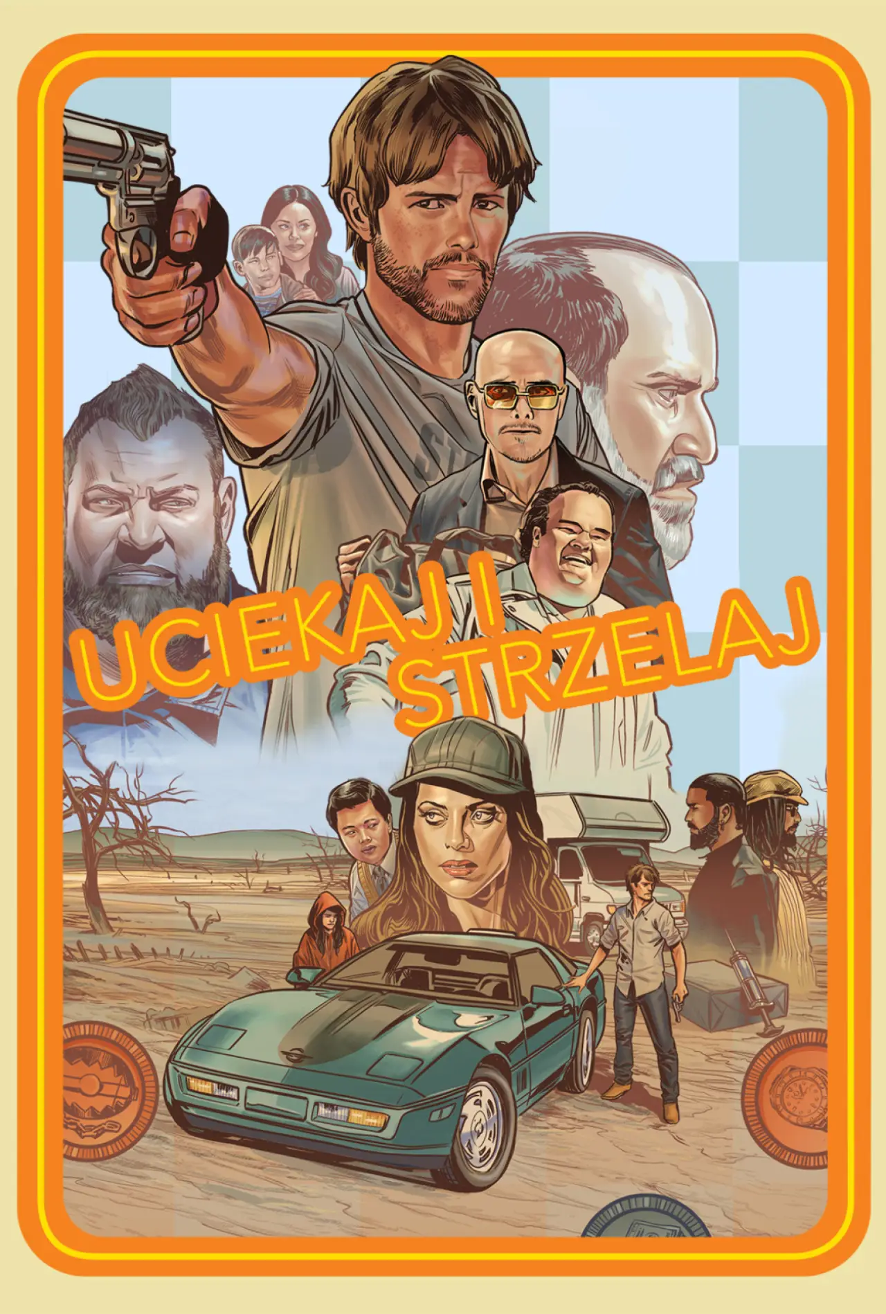 Plakat filmowy "Biegnij i strzelaj"