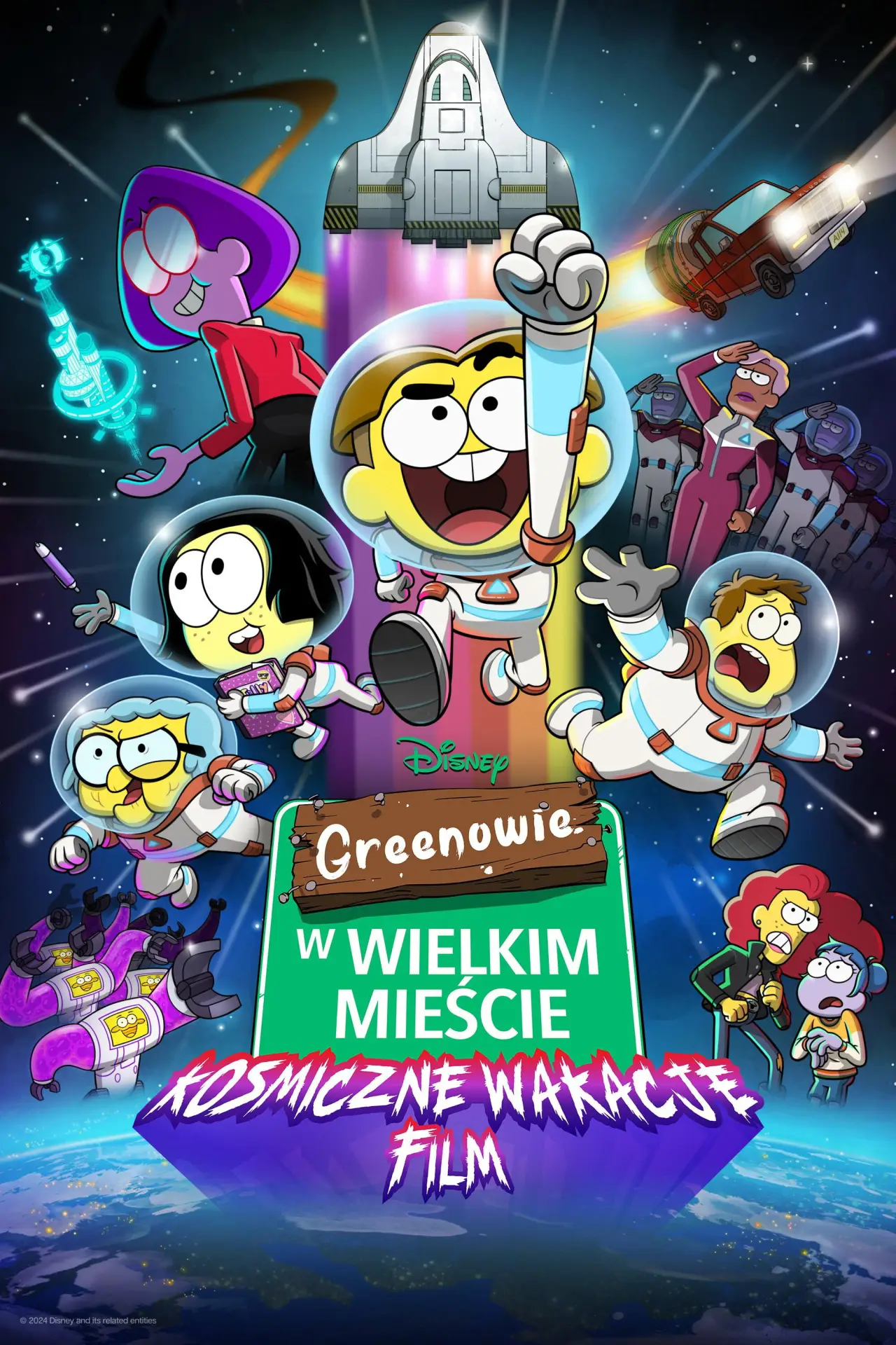 Plakat filmowy "Greenowie w wielkim mieście: Kosmiczne wakacje - film"