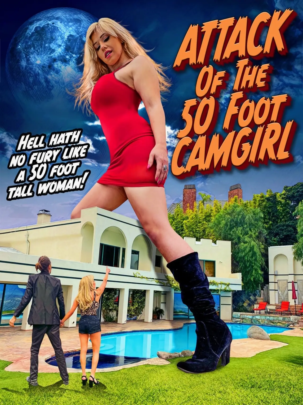 Plakat filmowy "Attack of the 50 Foot Camgirl"