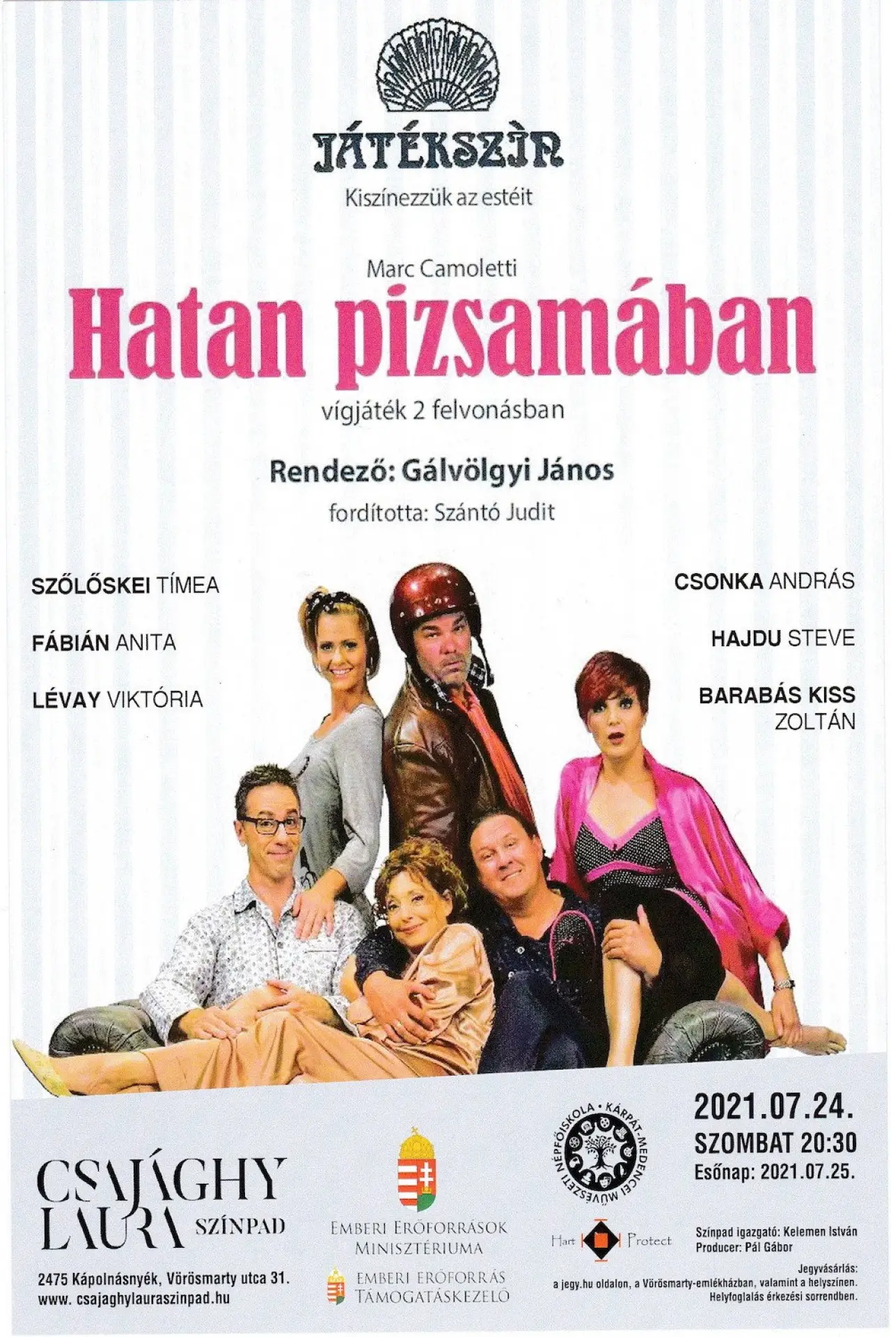 Plakat filmowy "Hatan pizsamában"