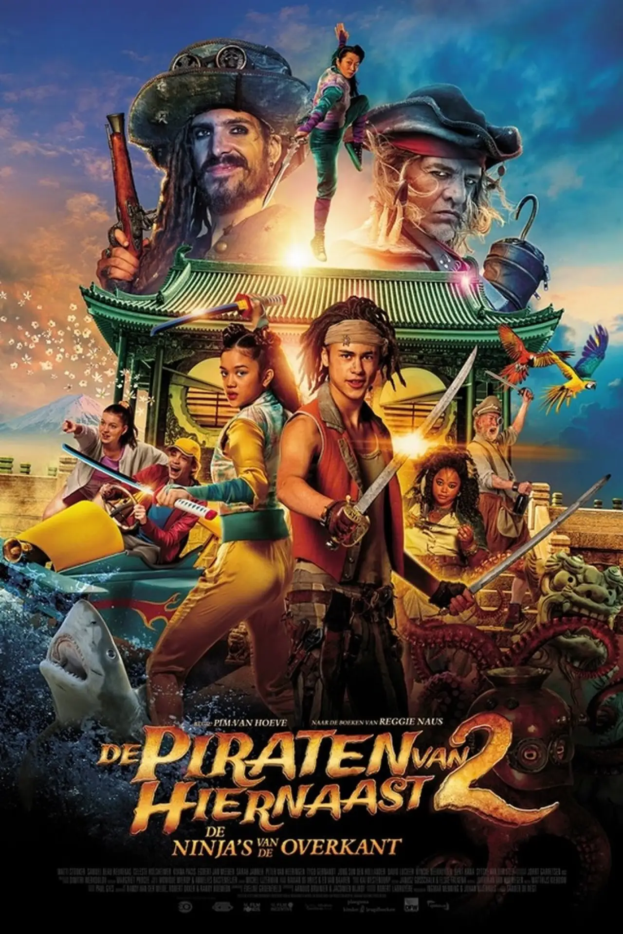 Plakat filmowy "Piraci z sąsiedztwa: Ninja z drugiej strony"