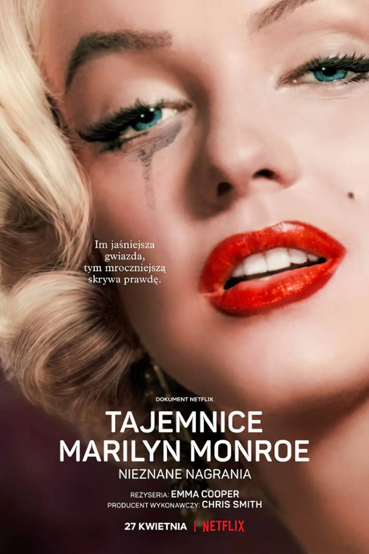 Plakat filmowy "Tajemnice Marilyn Monroe Nieznane nagrania"