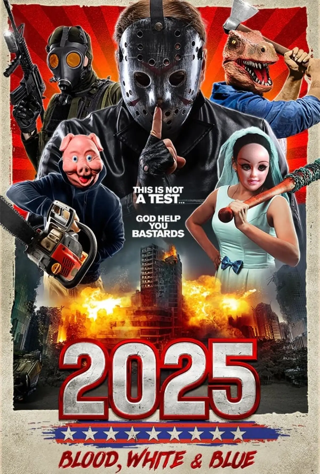 Plakat filmowy "2025: Krew, Biel i Błękit"