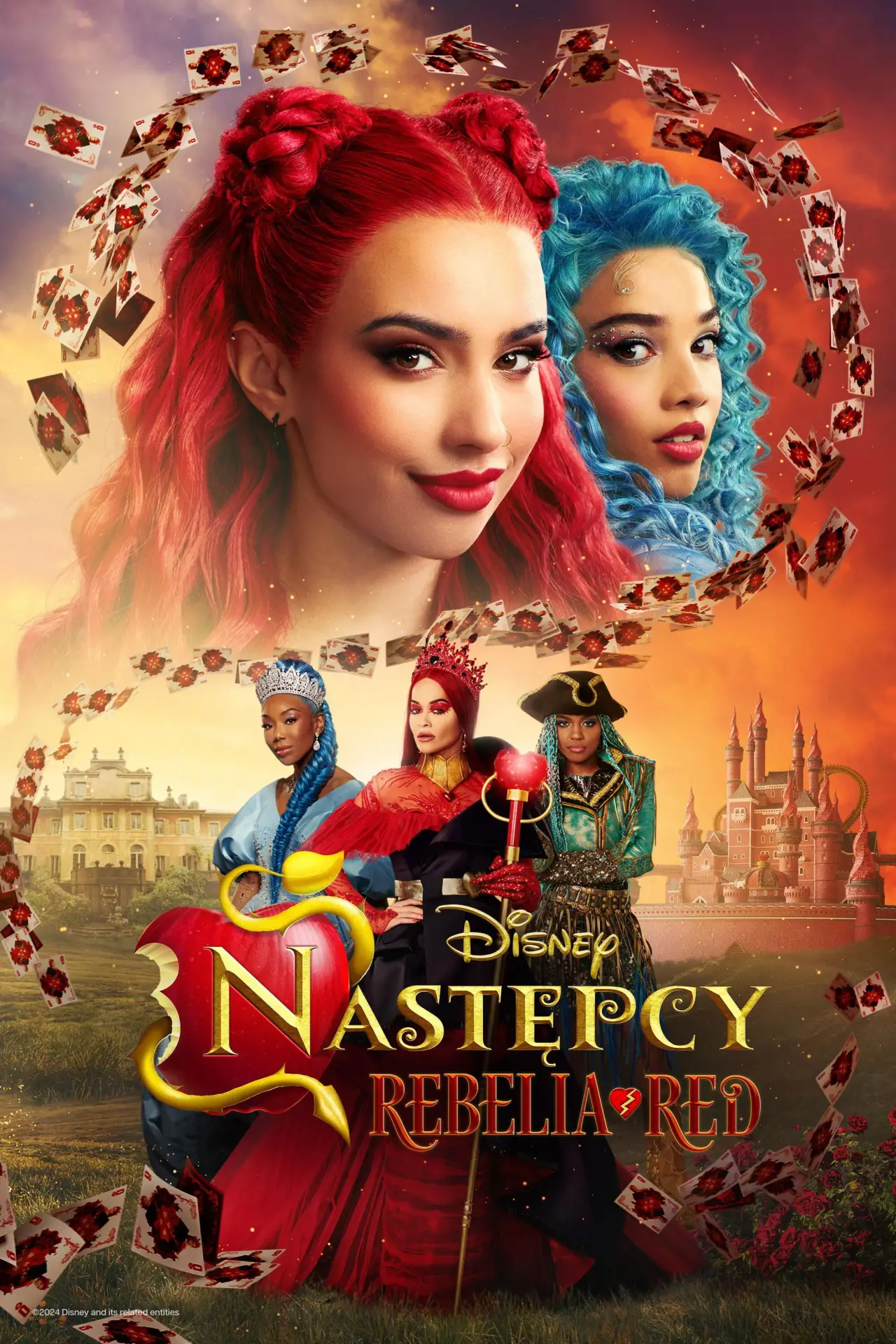 Plakat filmowy "Następcy: Rebelia Red"