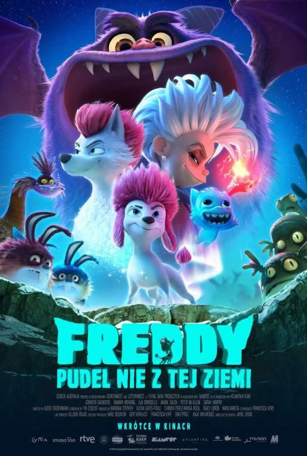 Plakat filmowy "Freddy. Pudel nie z tej Ziemi"