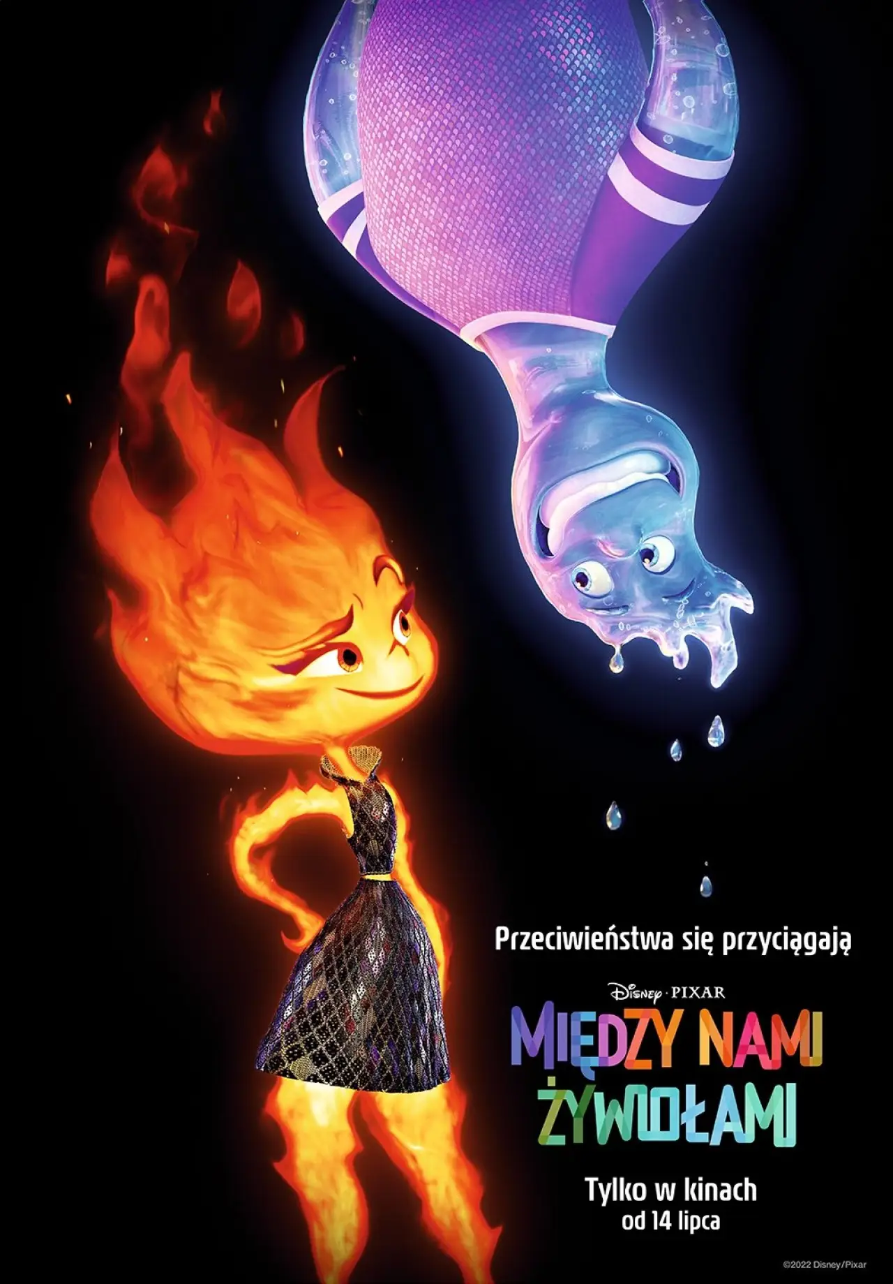 Plakat filmowy "Między nami żywiołami"