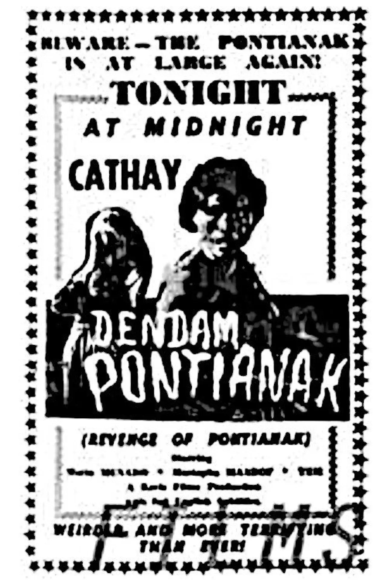 Plakat filmowy "Dendam Pontianak"