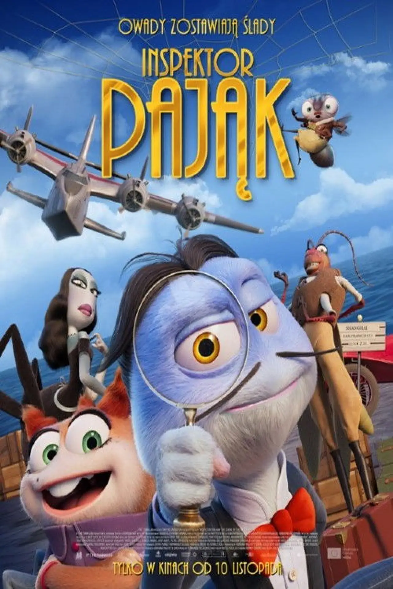 Plakat filmowy "Inspektor Pająk"