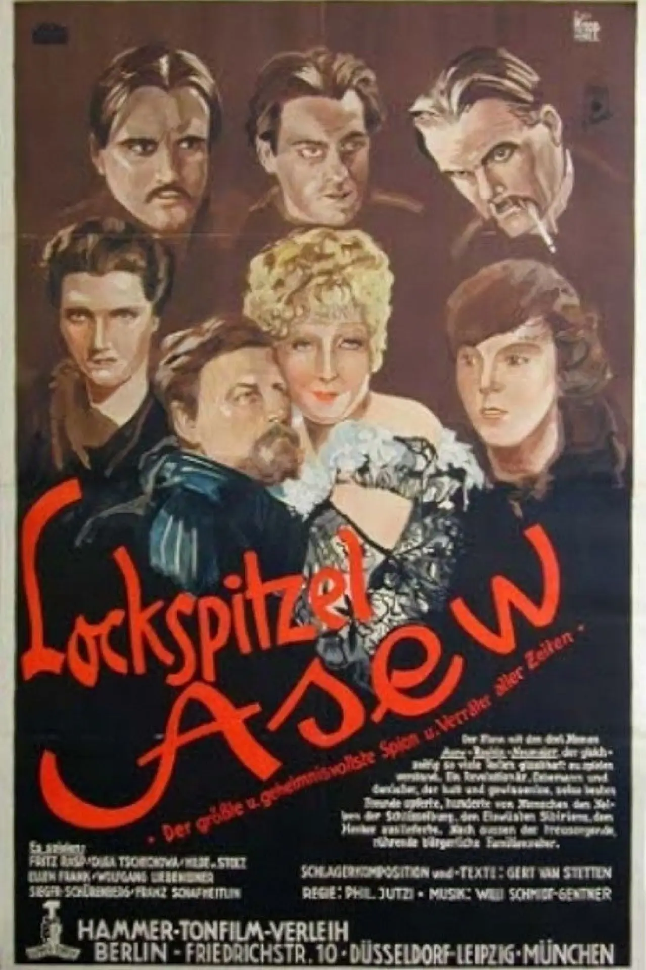 Plakat filmowy "Lockspitzel Asew"
