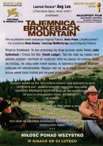 Plakat do filmu "Tajemnica Brokeback Mountain" #520968
