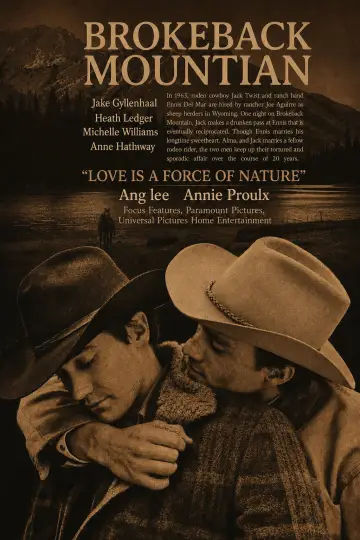 Plakat do filmu "Tajemnica Brokeback Mountain" #928437