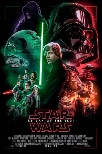 Plakat do filmu "Gwiezdne wojny: Część VI - Powrót Jedi" #605021