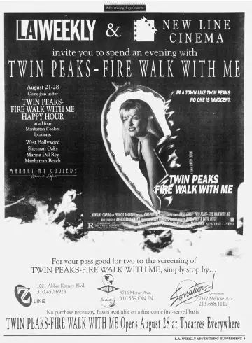 Plakat do filmu "Miasteczko Twin Peaks: Ogniu krocz za mną" #83681