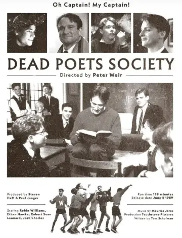 Plakat do filmu "Stowarzyszenie Umarłych Poetów" #1178391