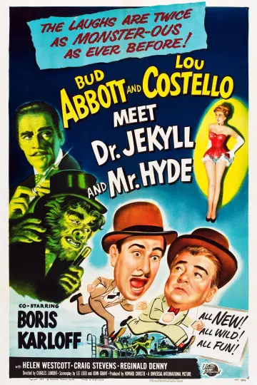 Plakat do filmu "Abbott i Costello spotykają Jekylla i Hyde