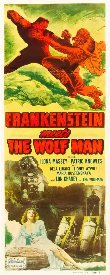 Plakat do filmu "Frankenstein spotyka Człowieka Wilka" #1030314