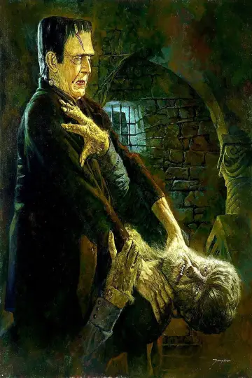 Plakat do filmu "Frankenstein spotyka Człowieka Wilka" #392327